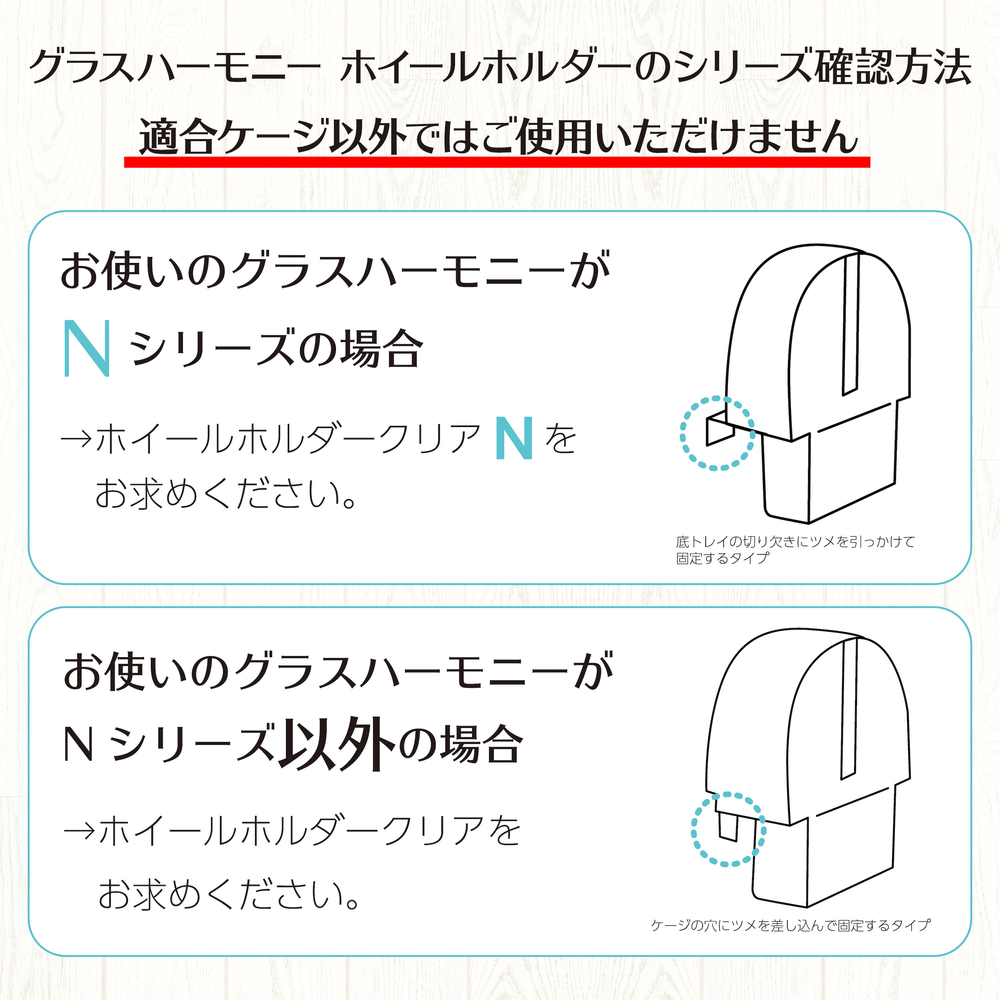 グラスハーモニー ホイールホルダーのシリーズ確認方法