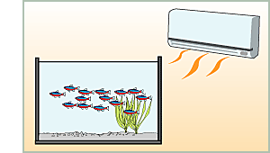 エアコンやストーブの熱を利用