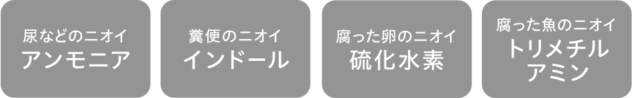 イヤなニオイの元は次の4種が主成分<