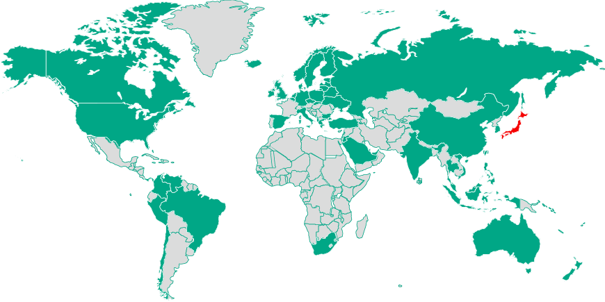 ■世界の国々で愛用されています