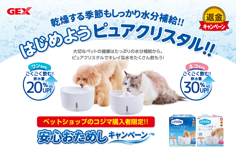 はじめようピュアクリスタルキャンペーン