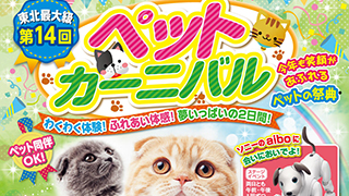 4月6日(土)、7日(日)に郡山市のビッグパレットふくしまにて開催されます、「ペットカーニバル」に出展します。