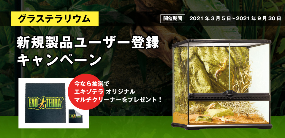 グラステラリウム新規製品ユーザー登録キャンペーン