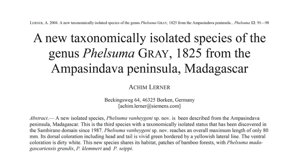 ヴァンヘーゲン・ヒルヤモリ