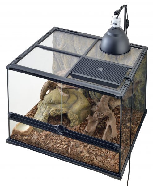 ケージの中の空気を爬虫類のために優しく暖める！「ヒーティングトップ」
