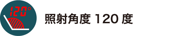 照射角度120度