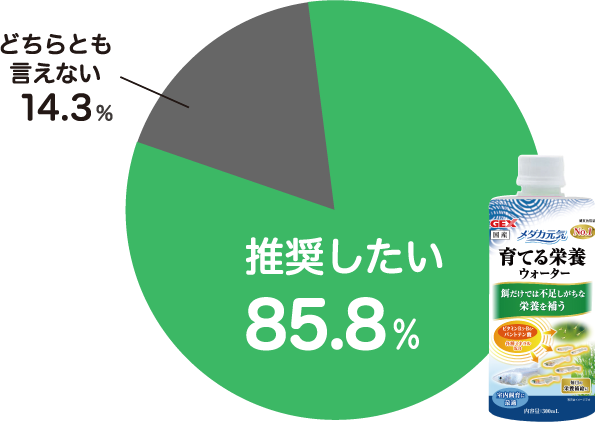 85.5%が推奨の円グラフ