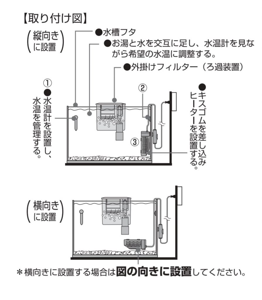 はじめてでも大丈夫 水槽用ヒーターの設置の仕方