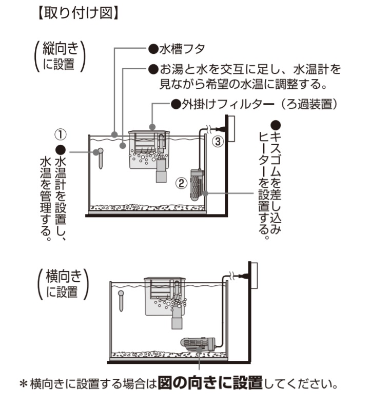 はじめてでも大丈夫 水槽用ヒーターの設置の仕方