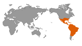 グッピーの原産地分布図