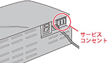 ※海水魚飼育の場合、サービスコンセントに貼っているシールは絶対にはがさないで直接、壁などから電源をとってください。
