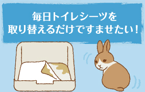 毎日トイレシーツを取り替えるだけですませたい!